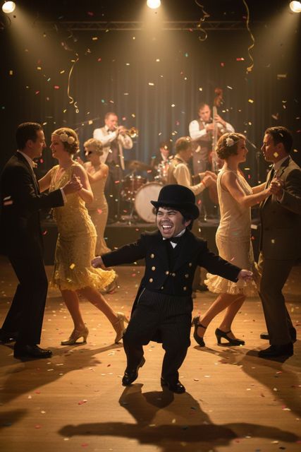 A dancer performing at the Little People Social Club